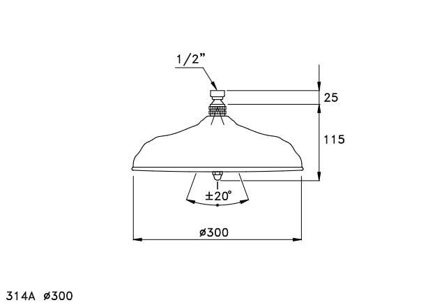 Насадка для душа с дождевой насадкой RUBINETTERIE STELLA 314A ARCH-00021425 - Вид №5