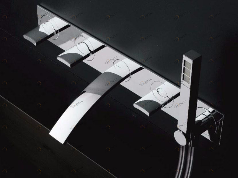 ZAZZERI Настенный комплект для ванны с ручным душем с тарелкой Moon sun-id-1377995