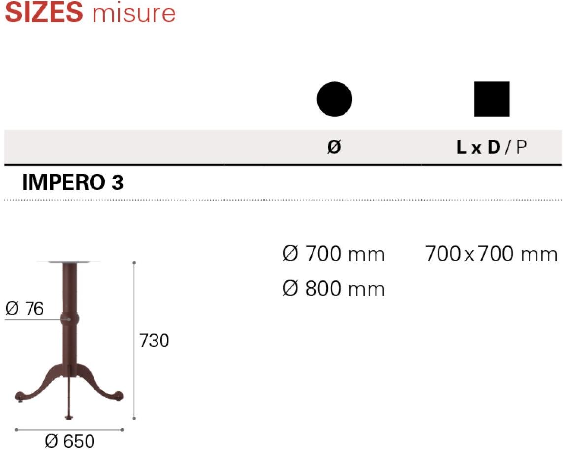Nitesco Стол с 3-звездочным основанием Impero sun-id-1406714 - Вид №2