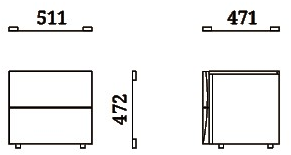 Febal Casa Лаковая прикроватная тумба с ящиками Antibes sun-id-1425540 - Вид №3