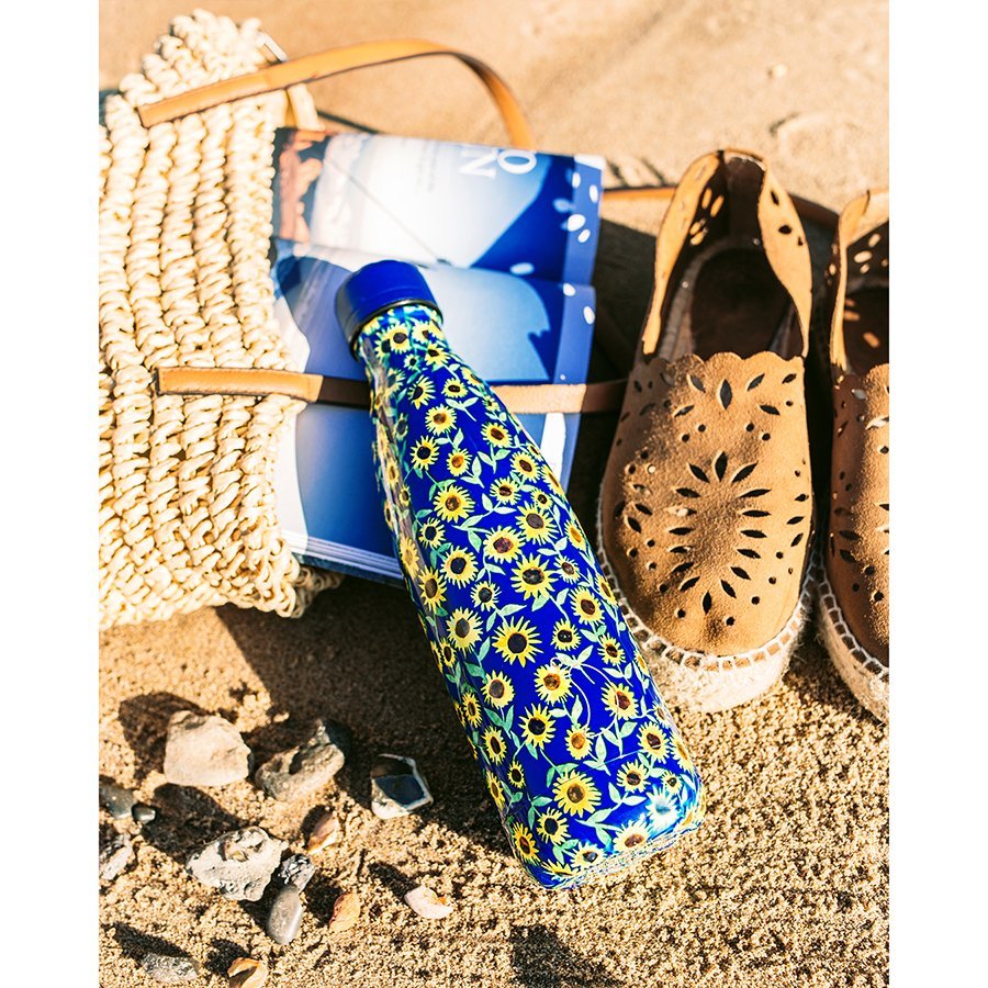 Термос 500 мл синий с желтым Floral Sunflower CHILLY'S BOTTLES ДИЗАЙНЕРСКИЕ 00-3947981 Желтый;синий  - Вид №1