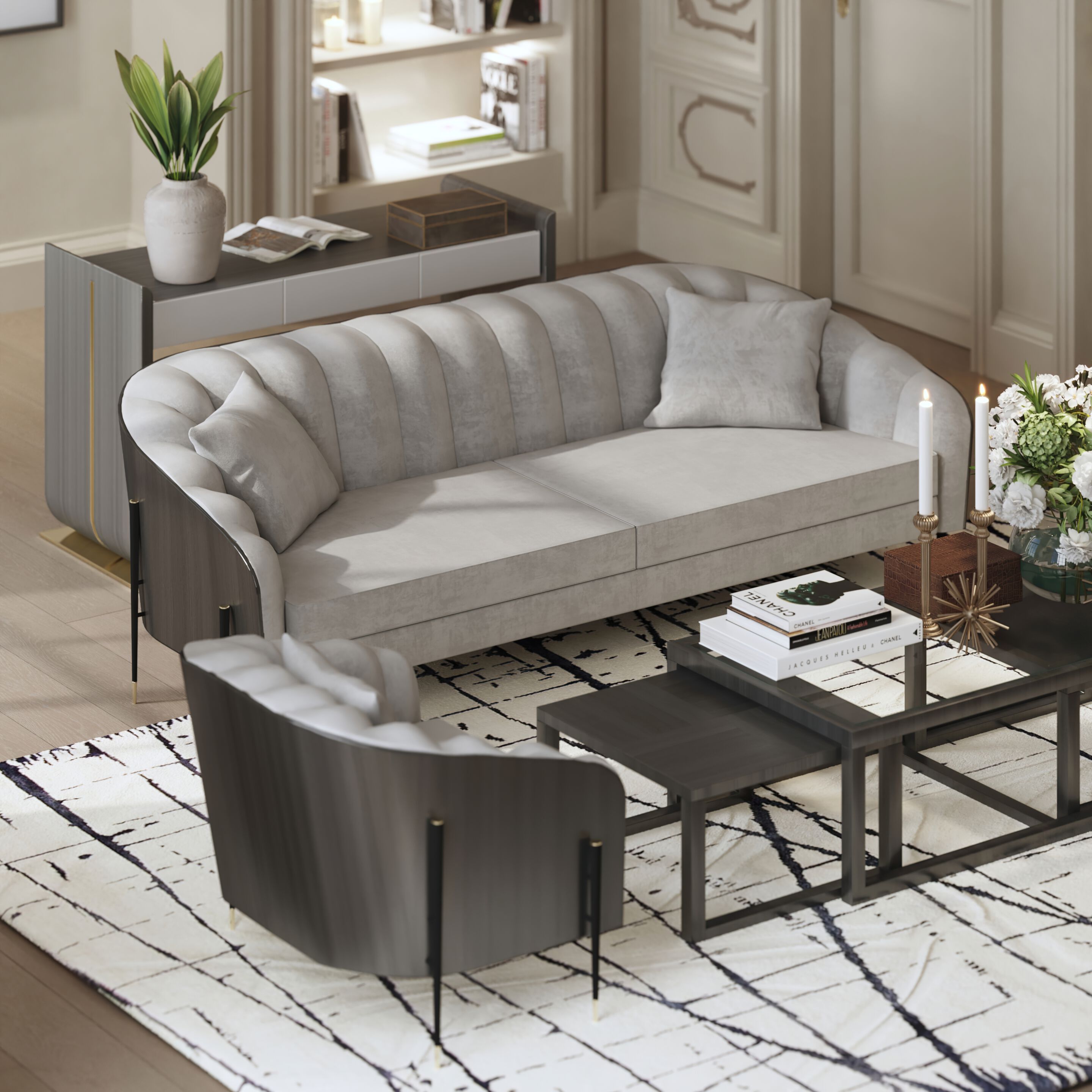 Тканевое кресло с подлокотниками HUGUES CHEVALIER Gatsby ARCH-00034382 - Вид №5