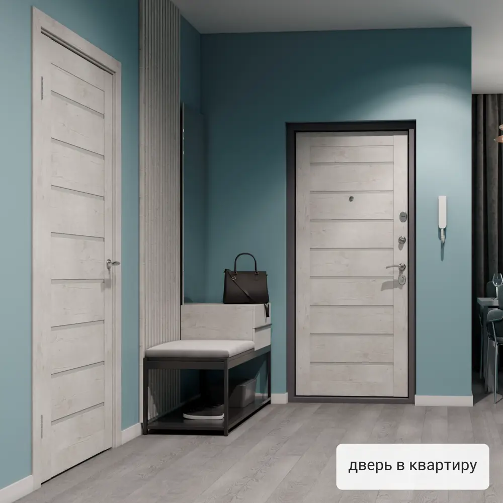 Дверь входная металлическая Страйд Тиволи 950 мм правая цвет серый TOREX STLM-2048223 - Вид №16