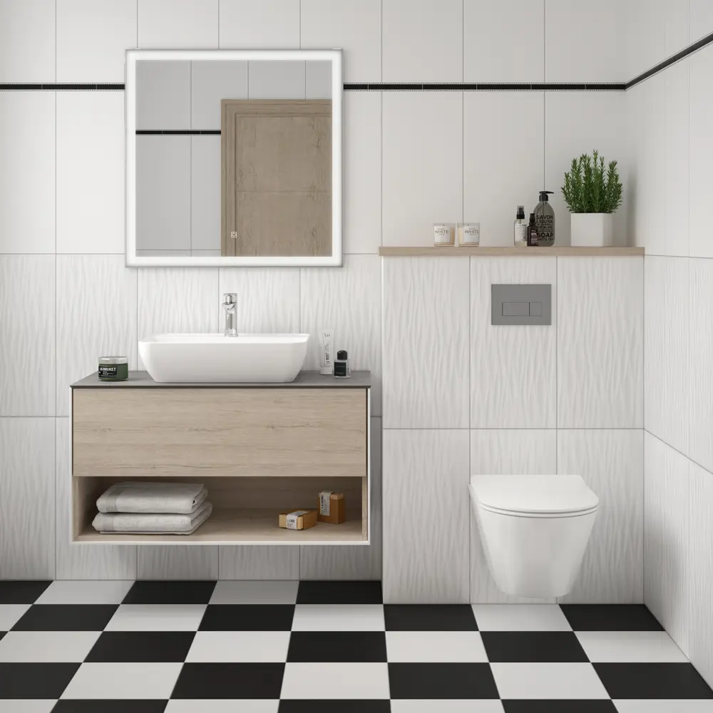 Плитка настенная Kerama Marazzi Фрост 3D 29.5x59.5 см 1.08 м² цвет белый матовый 82508026 STLM-2143110 Белая Плитка - Вид №5