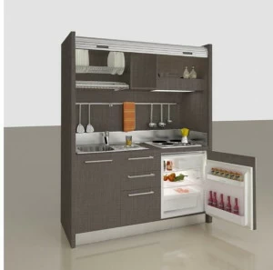 Mobilspazio Выдвижная деревянная мини-кухня Zeus K108