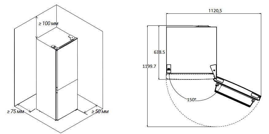 9944656 Холодильник с морозильником   Nordfrost RFC 390D NFS серебристый STDN-0147746 - Вид №5