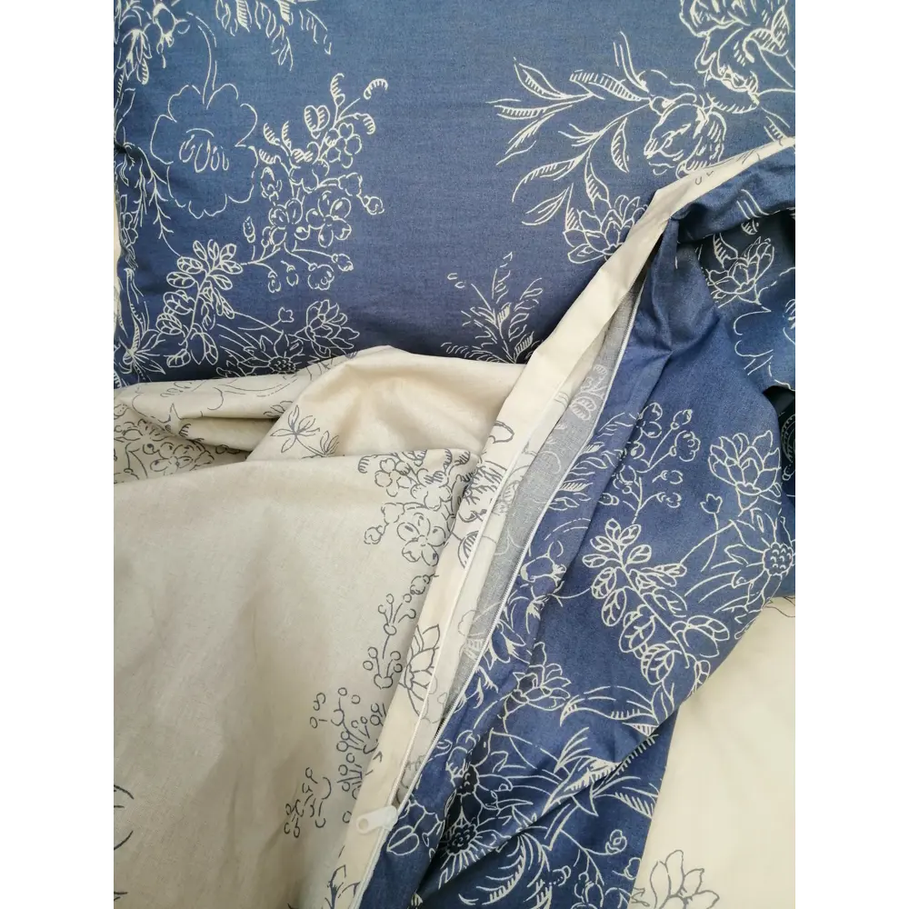 Santreyd Bouquet Дуэт 343 — семейный комплект постельного белья из перкаля синего цвета 89397784 STLM-1491039 - Вид №3