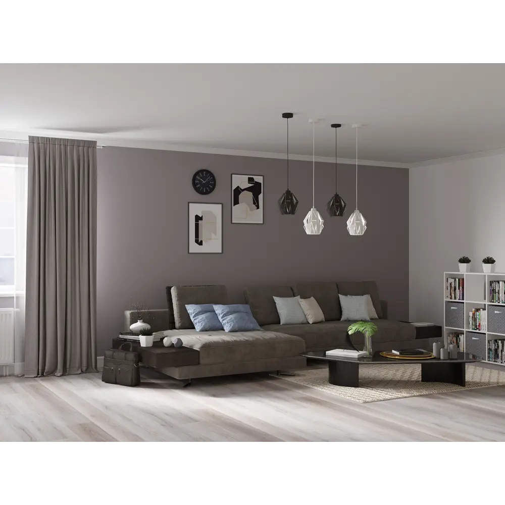 Подушка, 43х43 см, цвет серый/синий LINEN WAY STLM-2125891 - Вид №5