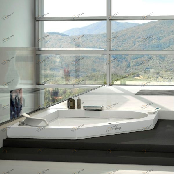 Ванна встроенная с гидромассажем Aura Corner 140 9443-737 Jacuzzi 9443737