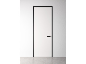 Деревянная стена заподлицо распашная дверь