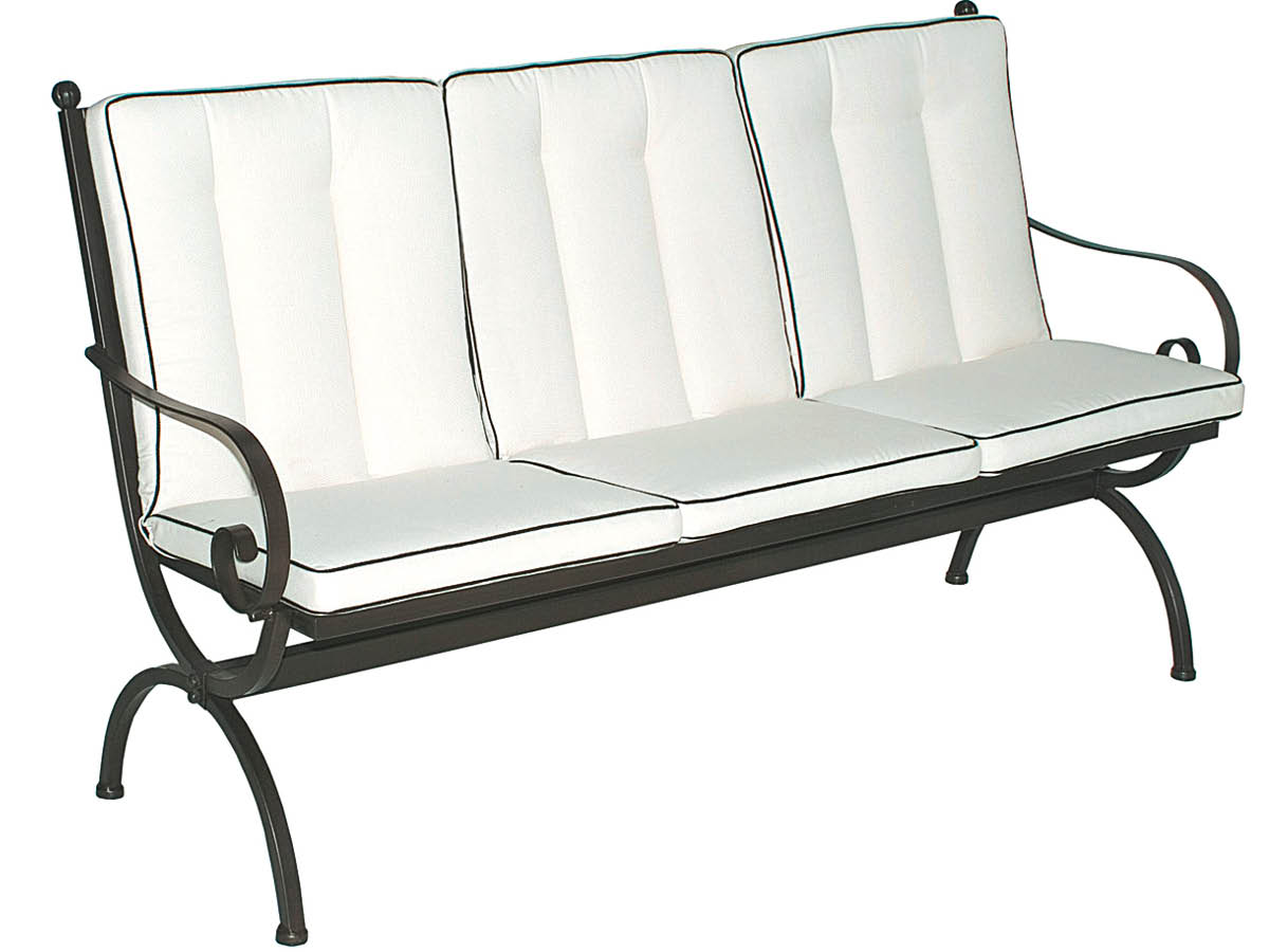 10.00.0507 Скамья Romeo Elegance 3-х местная каштановая подушка спинки под старину uni natural w. Black. Трубопровод Mbm