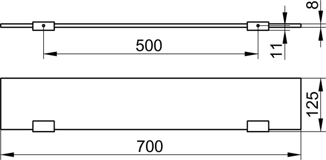 11510035100 Стеклянная полочка KEUCO Edition 400 - Вид №3