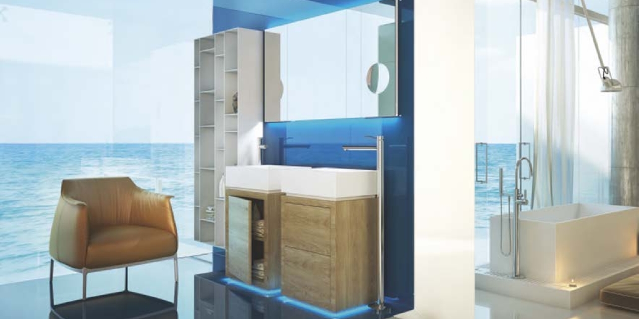 Moma Design Раковина с тумбой Wood Tower 2 BATHROOM белая/дуб натур Woodtower TWLD02CNRN - Вид №1