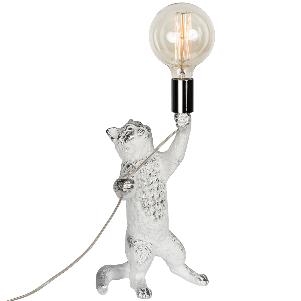 32130 Настольная лампа Кот Мэдисон Белый BOGACHO 4627196591226 - Вид №1