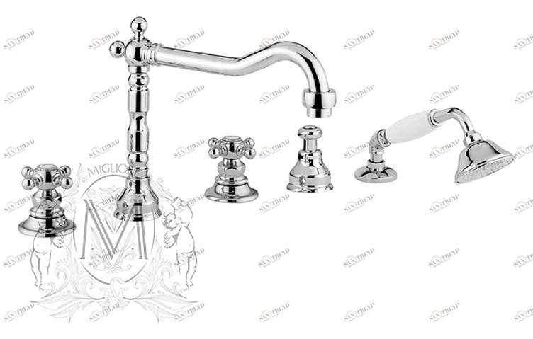 Смеситель MIGLIORE Arcadia ML.ARC-8380.СR для ванны/душа на 5 отв. - хром ML.ARC-8380.CR