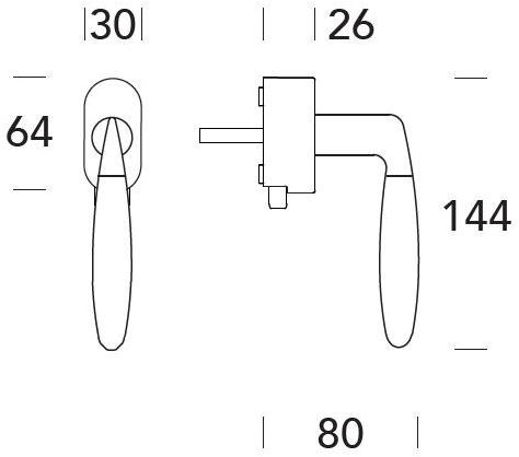 Reguitti Оконная ручка из латуни dk на розе Sasha A173dk07550 - Вид №1