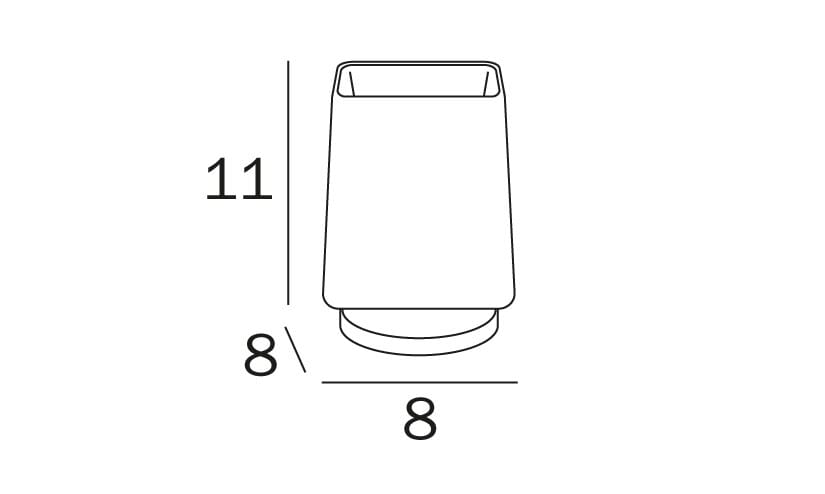 Держатель зубной щетки из матового стекла INDA® ARCH-00086337 - Вид №2