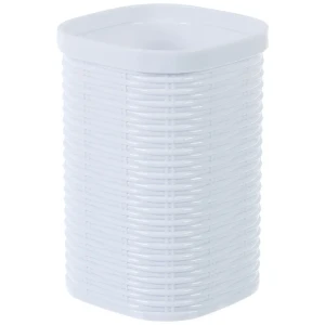 Стакан для зубных щёток настольный Swensa «Rotang» пластик цвет белый