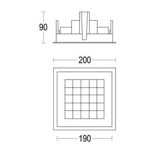 Алюминиевый квадратный светодиодный светильник Ghidini Lighting Edge ARCH-00010000