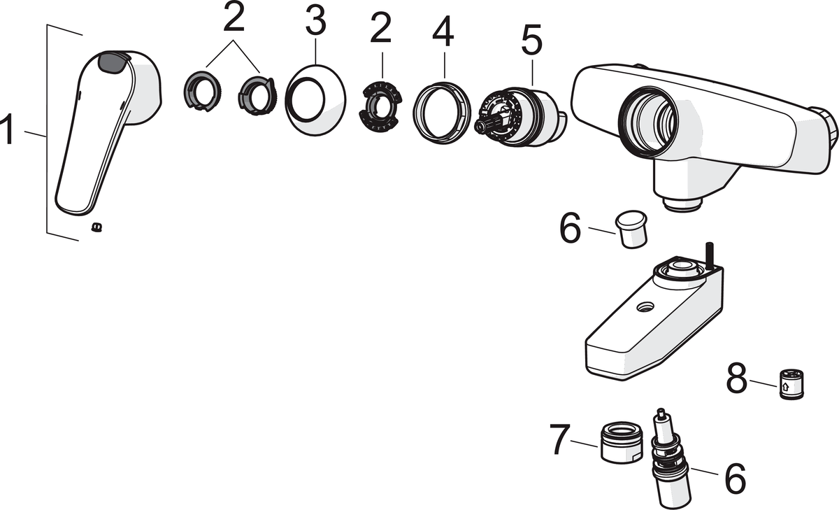 Oras 1878G Смеситель для ванны и душа с комплектом 1878G Vega Хром  - Вид №4