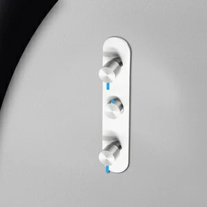 Термостат для душа глянцевая сталь с синей ручкой Toki Radomonte TKI54LCIL26