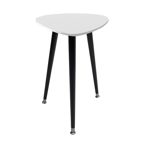 Кофейный столик с черными ножками белый "Капля" WOODI  00-3966496 Белый  - Вид №12