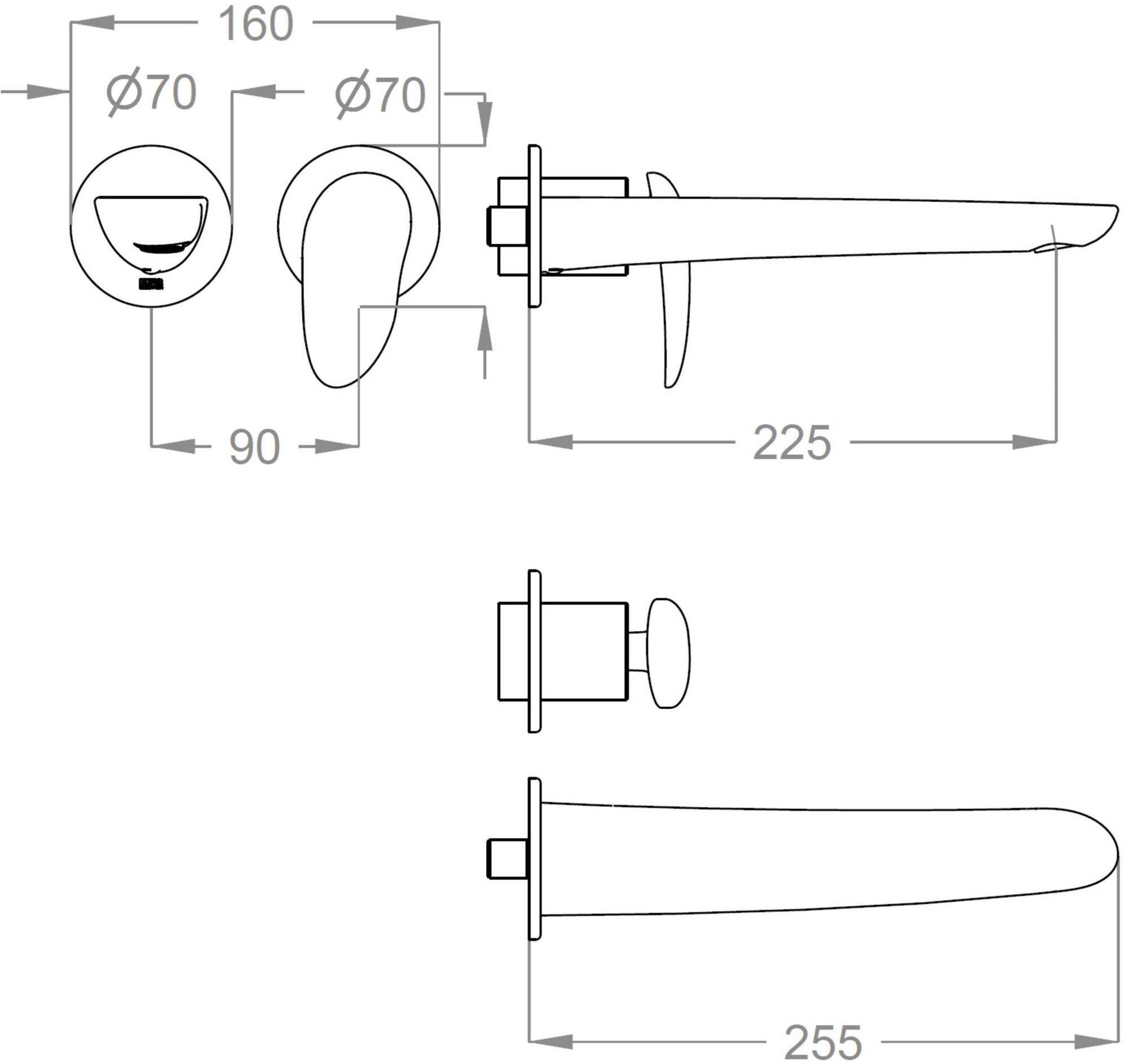 Fir Italia Смеситель для умывальника, однорычажный Synergy open 93 sun-id-1362600 - Вид №1