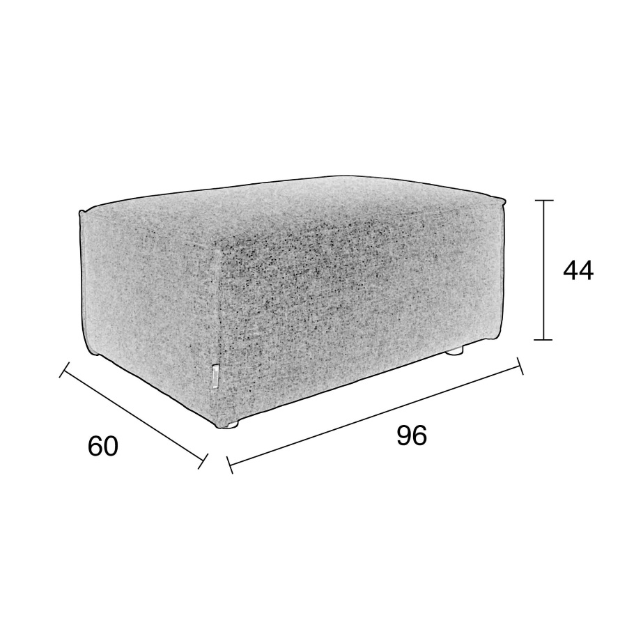 Пуф King светло-серый Zuiver 3300025 - Вид №7