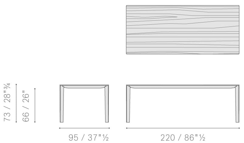 Деревянный прямоугольный стол Poltrona Frau коллекция-столы и стулья ARCH-00129483 - Вид №7