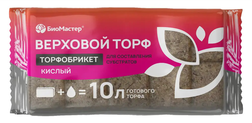 БИОМАСТЕР Верховой кислый торф для хвойных и ягодных культур 82375678