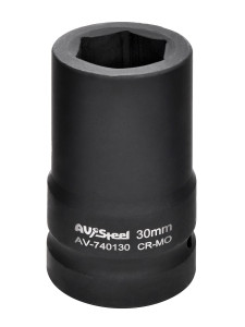 90643600 Торцевая головка ударная шестигранная AV-740130, 1", 30 мм STLM-0321170 AV STEEL