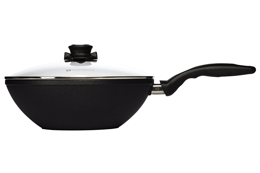 Сковорода-вок Swiss Diamond со стеклянной крышкой, Ø28 см XD61128C - Вид №1