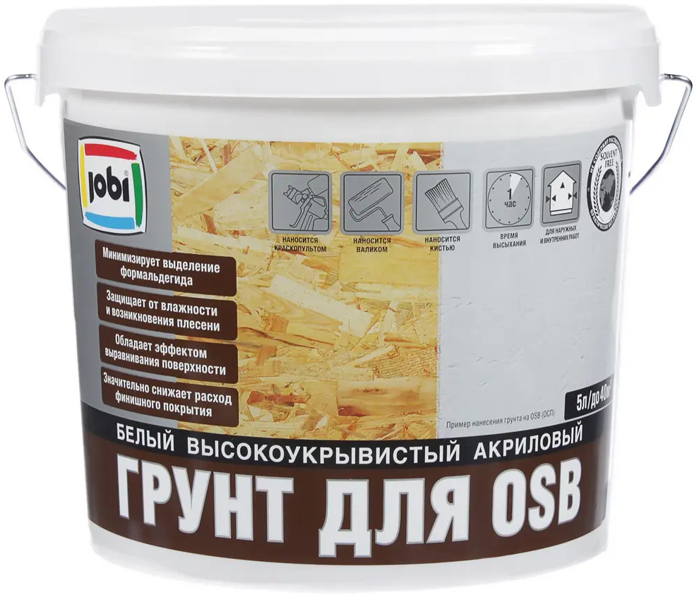 Jobi Праймер для OSB-плит - профессиональная грунтовка 5 л 81953870