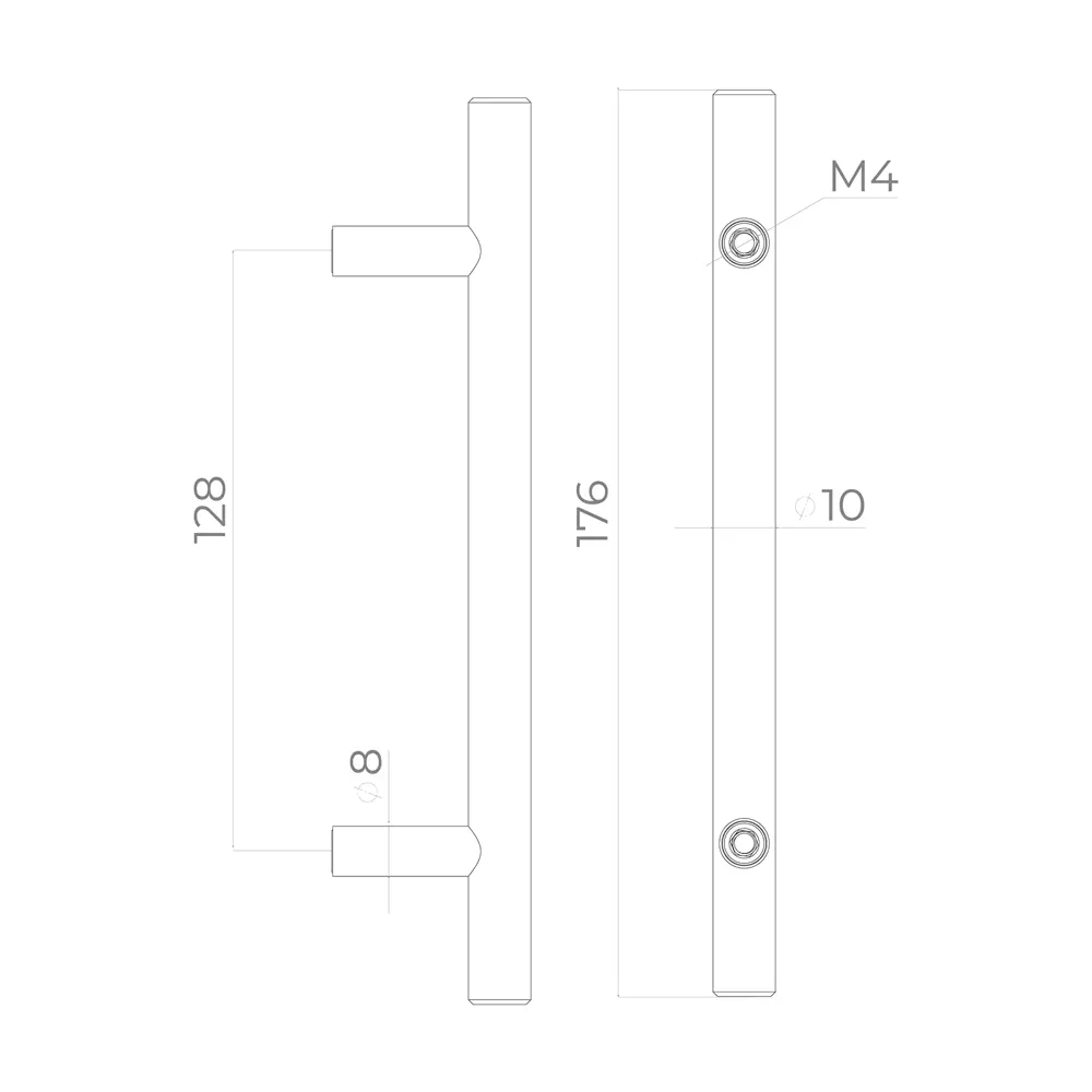 Ручка-скоба Ajax MB-H-005 128 мм цвет черный STLM-2193781 - Вид №2