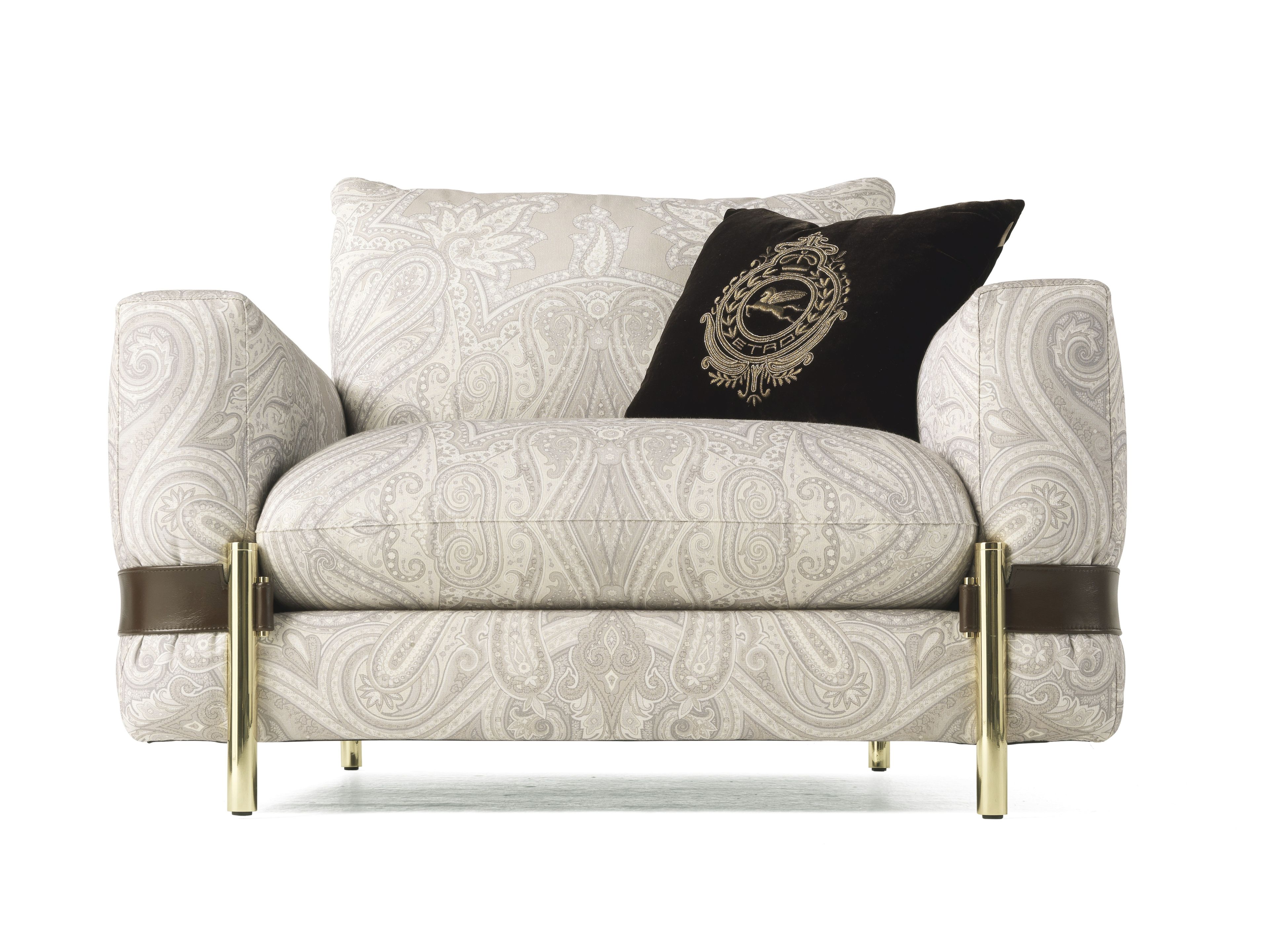 Тканевое кресло с подлокотниками ETRO Home Interiors ARCH-00036185