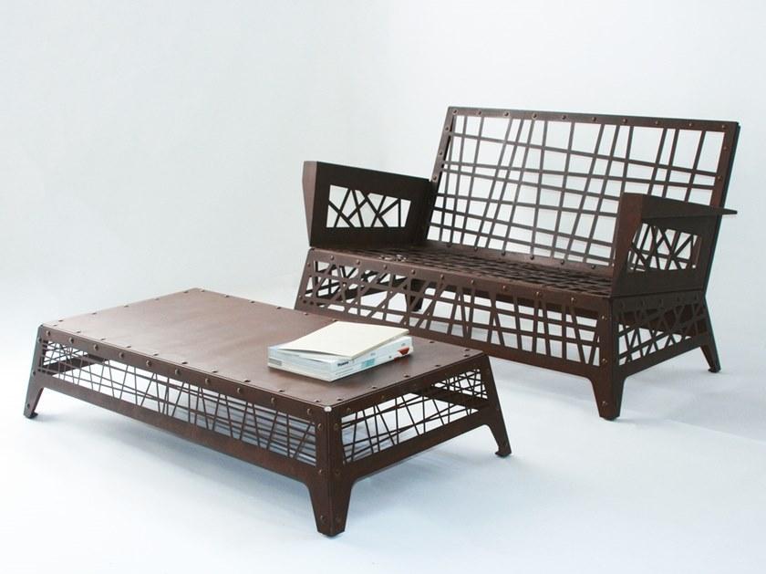 TrackDesign 2-местный садовый диван из стали Corten ™ Mikado Dp0101001 - Вид №2