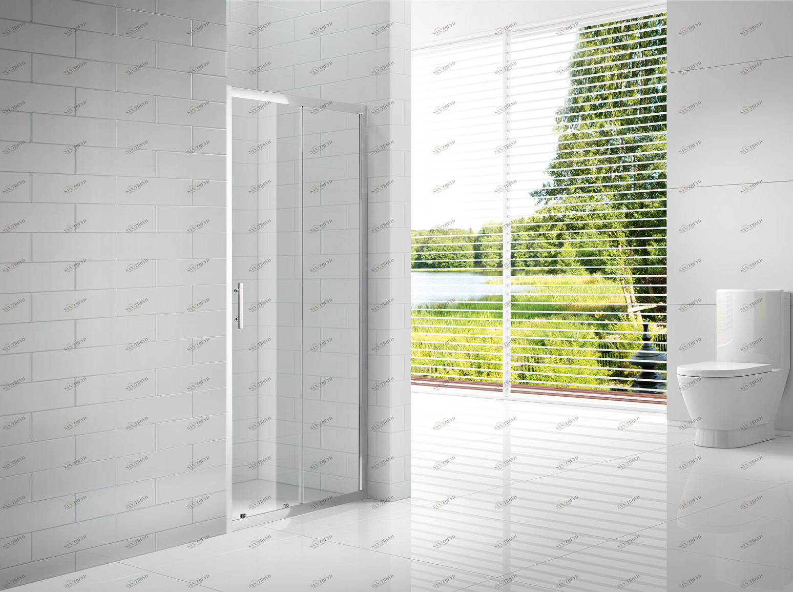 Душевая дверь в нишу CEZARES ECO-O-BF-1-130-C-Cr