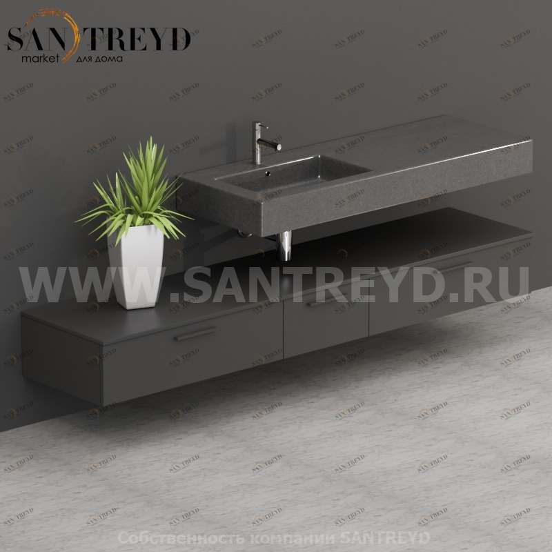 T22552CF2 Столешницы для использования в сочетании с тумбами и открытыми тумбами 225 см коричневая Globo ARREDO WOOD Италия Ceramica Globo