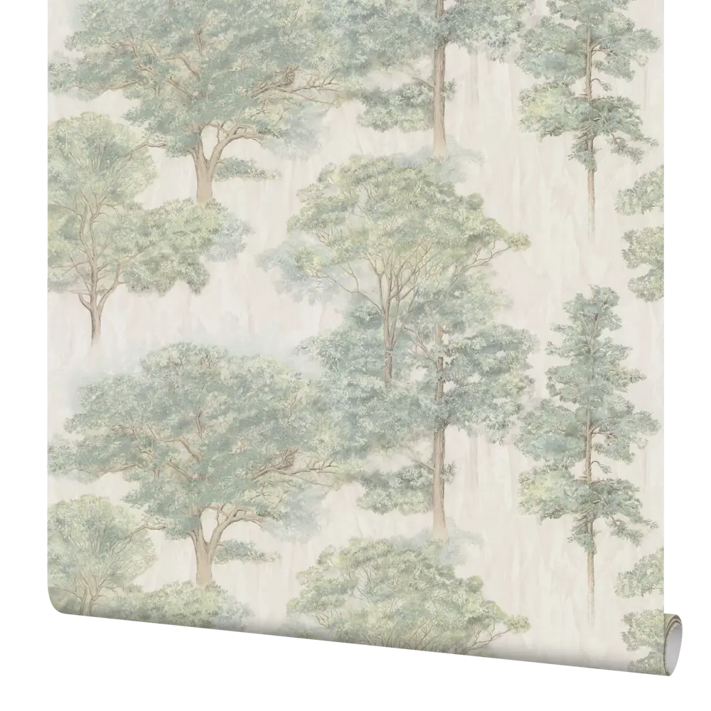 Флизелиновые обои Palitra Home Taina Lesa зеленые с растительным рисунком 89427170 STLM-1569161