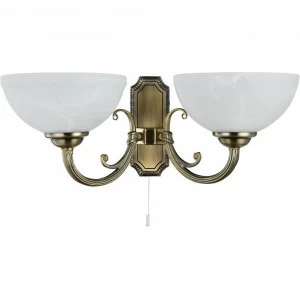 Бра со стеклянными плафонами на 2 лампы белое Herbert FR2012-WL-02-BZ FREYA HERBERT 00-3931090 Бежевый;бронза