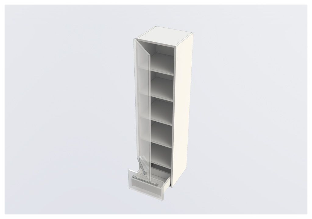 Шкаф-пенал для ванной Aquanet Нота 40 венге 00159112 - Вид №3