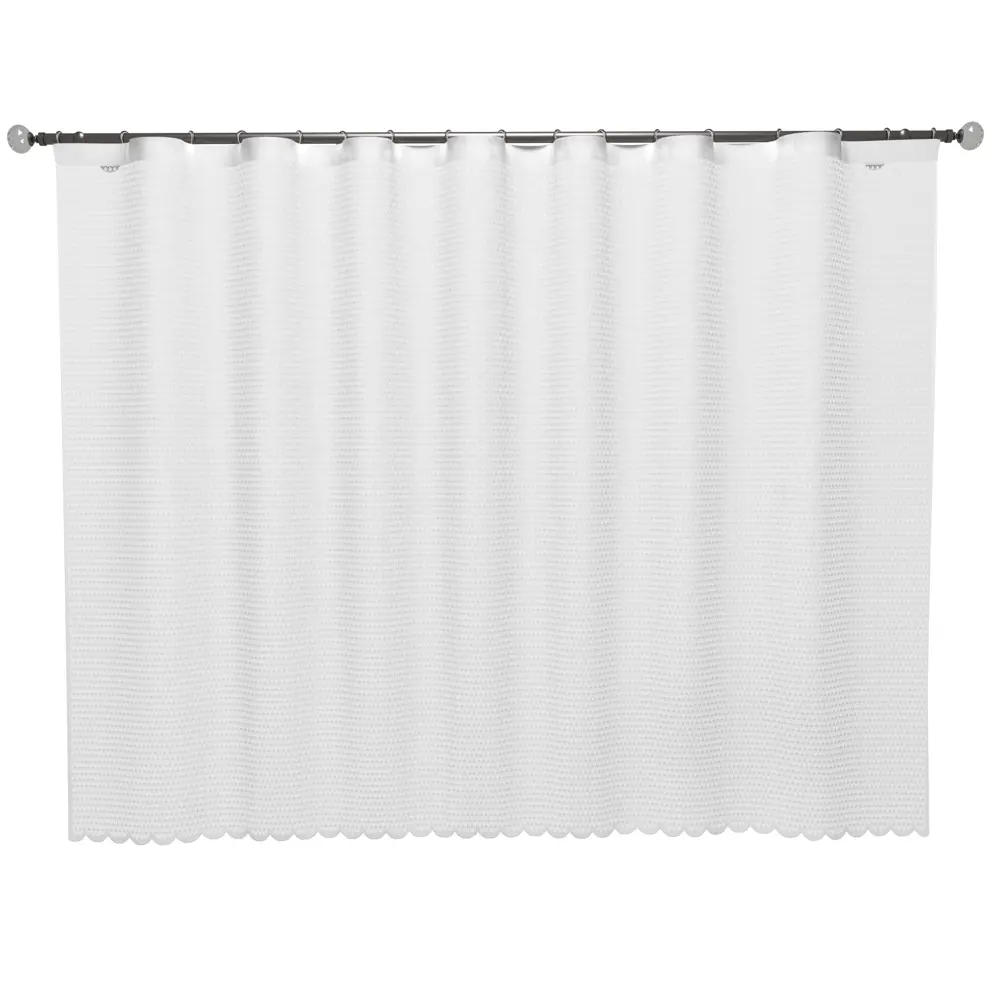 Тренд Белая тюль на шторной ленте 160x200 см для кухни и детской 89433389 Santreyd STLM-1581412