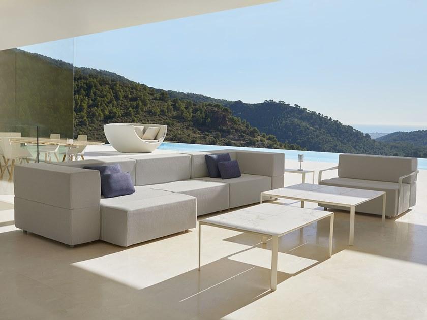 VONDOM Садовый диван из модульной ткани Tablet sun-id-1411241 - Вид №1