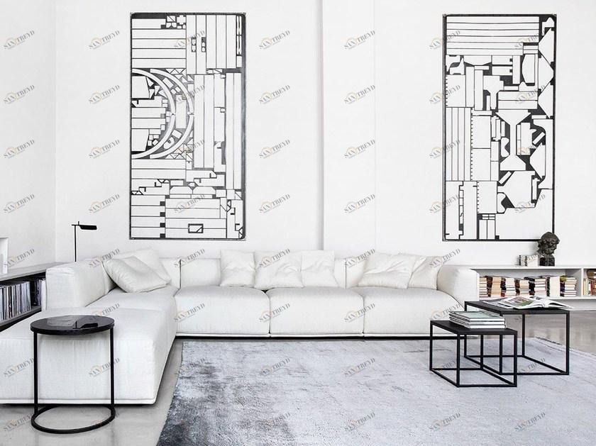 Meridiani Коврик из вискозы и хлопка sun-id-1429469