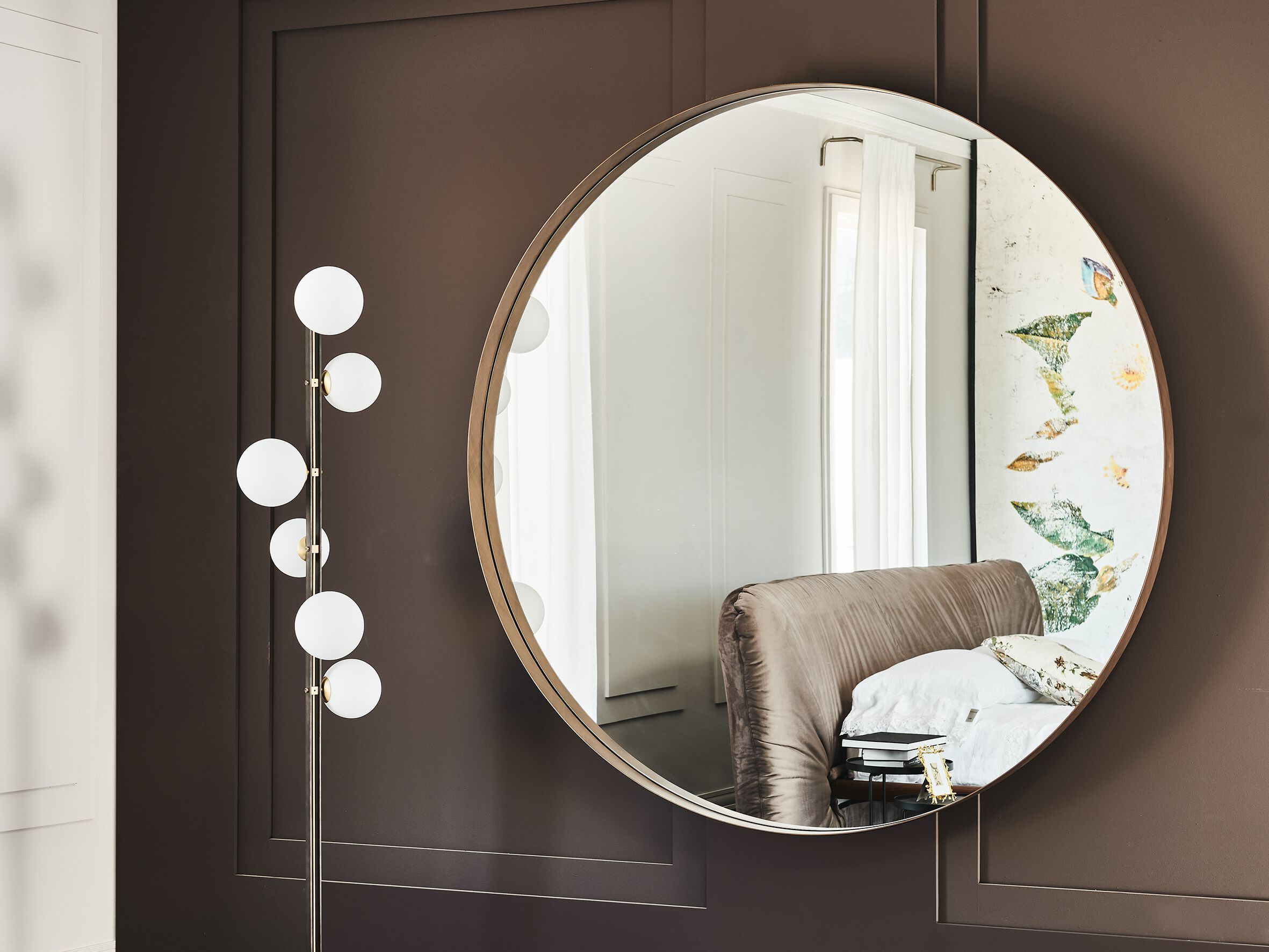 Настенное зеркало с круглой рамой Cattelan italia WISH MAGNUM ARCH-00016865