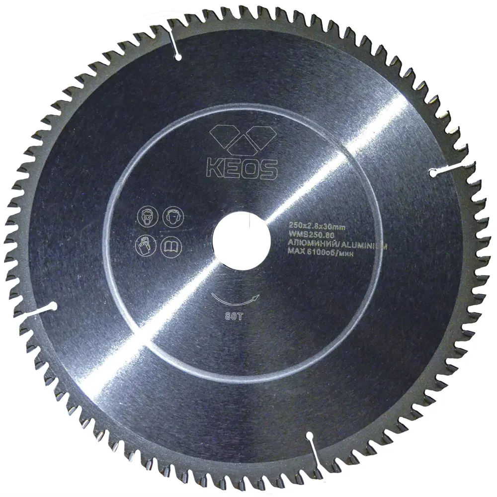 91406542 Диск пильный по стали Keos WMB250.80 80T 250x30x2 мм STLM-0848288