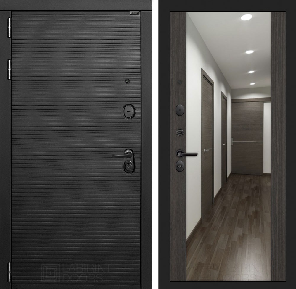 91027161 Входная дверь Вулкано 205х96см зеркало левый венге STLM-0447208 LABIRINTDOORS