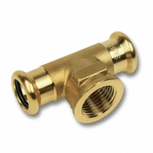 181305412 SANHA 8130G пресс-фитинг, бронза, тройник ВПр-ВР-ВПр 54x1/2x54 мм