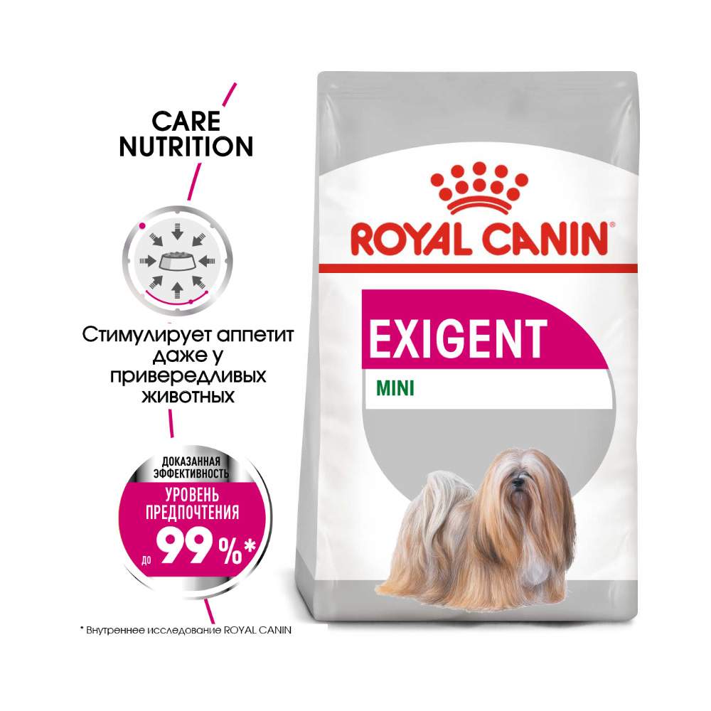 ПР0050009 Корм для собак Size Mini Exigent сух. 1кг ROYAL CANIN  - Вид №1