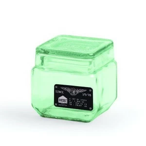 Банка с крышкой стеклянная 11х11 см зеленая Industrial Small SELETTI  00-3883330 Голубой;зеленый